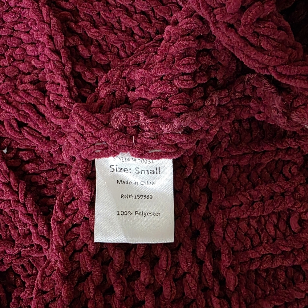 Pink Lily Deep Red Knit Cardigan - Picture 5 of 6